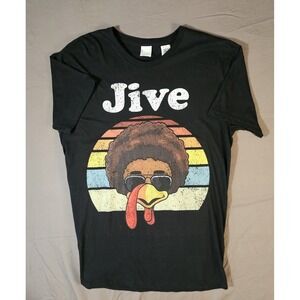 Jive Turkey  Large Black T-shirt, 70s Pop Culture
